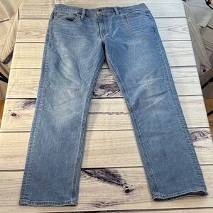 J Crew Mercantile Stylish Light Blue Men's Straight Leg Jeans Denim stretch